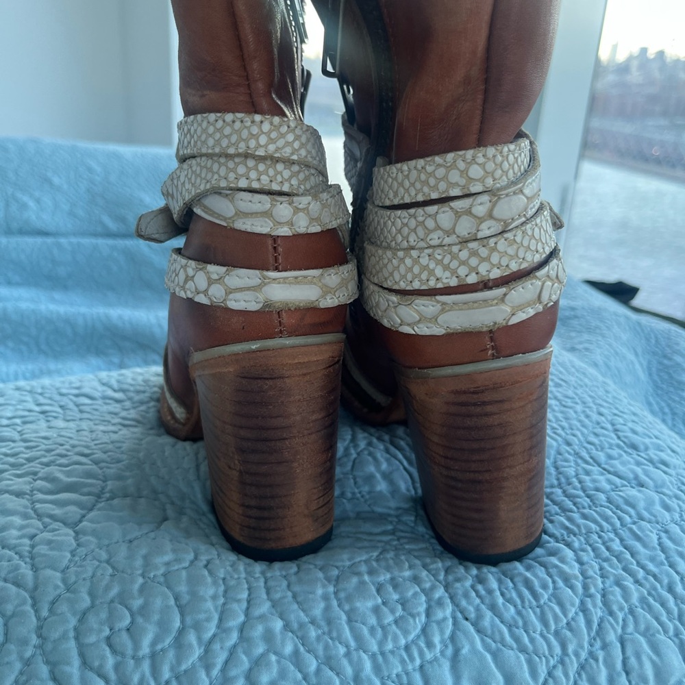freebird Brown Leather Ankle Boots Balboa 8 - Picture 4 of 13